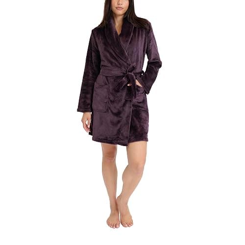 Juicy Couture Women's Super Soft Luxe Plush Shawl Collar Robe thumbnail 3