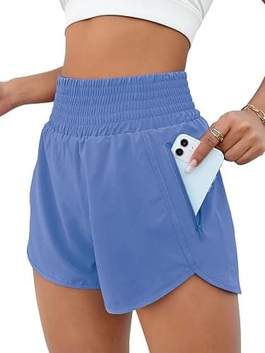 BMJL Women's Athletic Shorts High Waisted Running Short Pocket 2.5" Sporty Shorts Gym Workout Shorts - Image 1