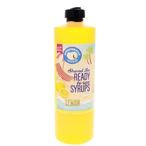 Hypothermias Shaved Ice & Snow Cone Syrup Variety Pack - 6 Pints (16 Fl. Oz.) - Tiger's Blood, Blue Raspberry, Lemon, Orange, Wedding Cake & Pink Cotton Candy - Non-GMO 100% Pure Cane Sugar thumbnail 4