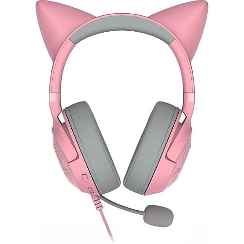 Razer Kraken Kitty V2 USB Wired Headset: Chroma RGB Kitty Ears - Stream Reactive Lighting - HyperClear Cardioid Mic - 40 mm Drivers - 7.1 Surround Sound - Comfortable Ear Cushions - Quartz Pink thumbnail 9