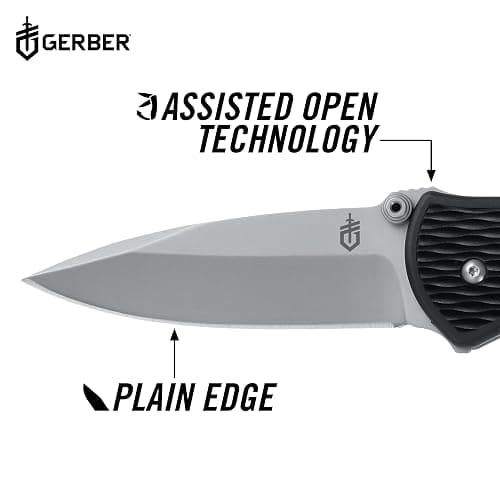 Gerber Gear 22-47162N Fast Draw Folding Assisted Opening Pocket Knife, Fine Edge, Black thumbnail 3