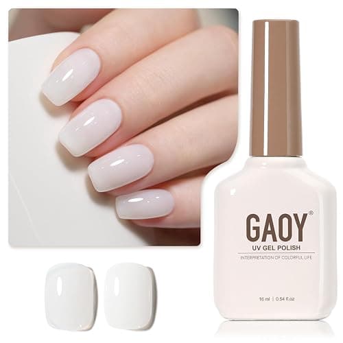 GAOY Jelly Gel Nail Polish, 16ml Sheer Translucent Soak Off Gel Polish, UV Light Cure for Nail Art DIY, 2899 Jelly White - Image 1