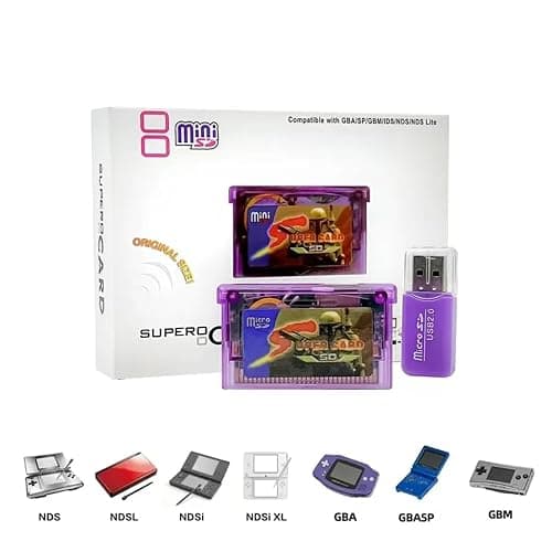Mini SD Card Game Cartridge Adapter for GBA SP, GBM, IDS, NDS, NDSL: Play Retro Games on Your Handheld with Cheat Codes, Real-Time Save, and Fast Loading thumbnail 4