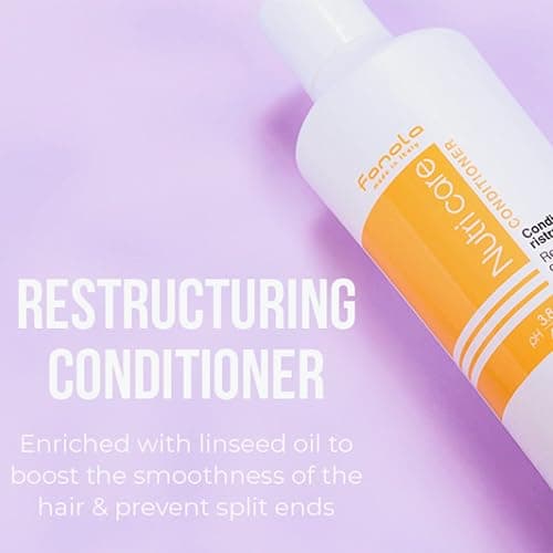 Fanola No Yellow Shampoo & Nutri Care Restructuring Deep Conditioner 11.8 oz / 2pk - Anti Brass Depositing Purple Shampoo Toner for Blonde & Damaged Hair thumbnail 3