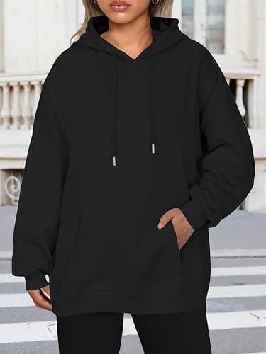 Baonmy Oversized Hoodies Women Star Leopard Print Hooded Preppy Fleece Sweatshirt Long Sleeve Y2K Graphic Hoodie with Pockets thumbnail 4