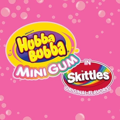 HUBBA BUBBA Minis SKITTLES Flavored Bubble Gum, 40 Piece Resealable Bottle thumbnail 4