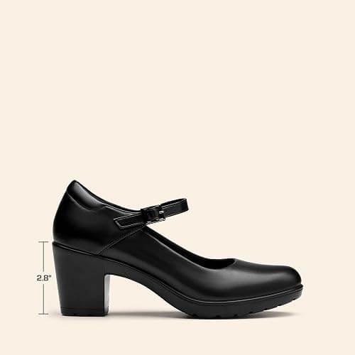 DREAM PAIRS Women's Chunky Low Block Heels Mary Jane Closed Toe Work Pumps Comfortable Round Toe Dress Wedding Shoes EDENIA thumbnail 4