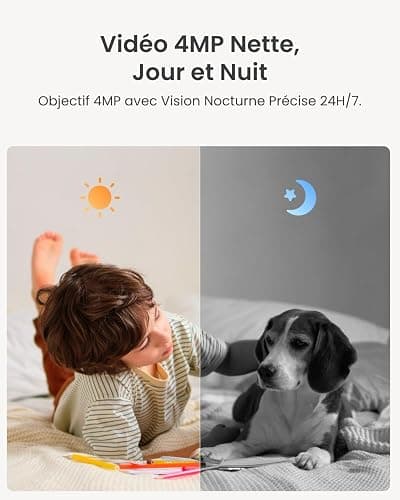Reolink 4MP Interieur Caméra Surveillance WiFi – Vue à 360°, Suivi Automatique, Détection IA (Personne/Animal/Pleurs), Audio Bidirectionnel, Vision Nocturne, Mode Privé, sans Abonnement – ​​E1 thumbnail 2