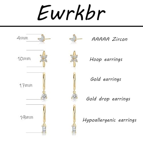 Gold Earrings for Women, 14k Gold Plated Dangle Huggie Earrings for Women Trendy Dainty Gold Hoop Earring Stacks Hypoallergenic Pearl Chain Drop Cartilage Earring Fashion Womens Jewelry thumbnail 3