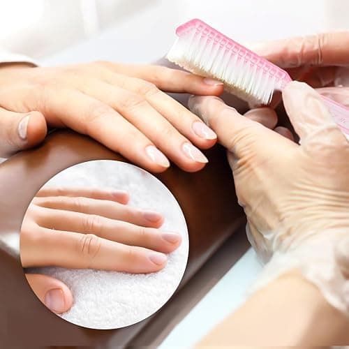 NICEMOVIC 10 Pcs Nail Brush for Cleaning Fingernails, Handle Grip Nail Scrubber Brush, Hand Fingernail Cleaner Brush Manicure Tools Scrub Cleaning Brushes, Use for Toe and Nail Cleaning (Clear-Pink) - Clear-Pink thumbnail 2