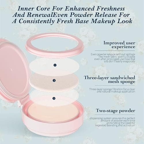 Flower Knows Bunny Garden Cushion Cream Foundation, Lightweight Formula | Light-to-Medium Buildable Coverage, Seamless Fit, Natural Satin Glow Finish, Vegan, Gift-Ready Compact (C01 Cool Alabaster) thumbnail 3