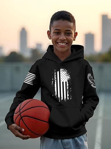 sanatty 3D Print Hoodies for Teen Boys Kids, Graphic Printed Sweatshirt Pullover, 6-16 Years, with Pockets thumbnail 5