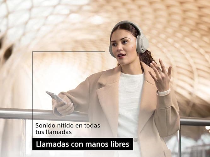 Sony WH-1000XM4 Noise Cancelling Wireless Headphones - 30hr Battery Life - Over Ear Style - Optimised for Alexa and Google Assistant - Built-in mic for Calls - Silver International Version - Silver/Gold thumbnail 7