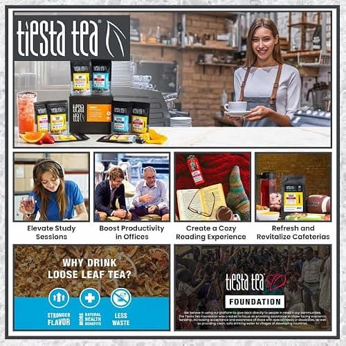Tiesta Tea - 8 Herbal & Rooibos Sampler Dry Flight Set, Loose Leaf, No Caffeine, Makes Hot and Iced, Assorted Tea Sets with Herbal, Chai, Fruit Blends & More, 8 Resealable Sample Pouches thumbnail 10