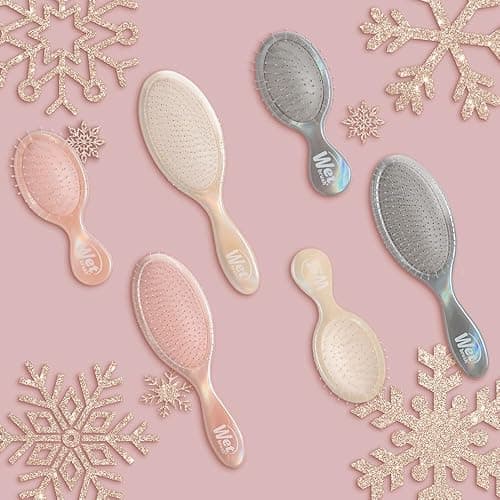 Wet Brush Original Detangler & Mini Hair Brush Gift Pack, Cream (Iridescence Icon) - IntelliFlex Bristles - Detangling Brush Glides Through Tangles For All Hair Types (Wet & Dry), Limited Edition thumbnail 11