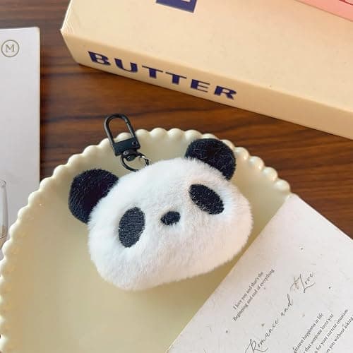 Cute Cartoon Panda Keychains Women Men Plush Panda Doll Bag Pendant Car Keyring Accessories thumbnail 7