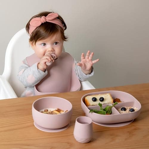 SAMiGO Silicone Baby Spoons Self Feeding 6+ Months - Infant Toddler Utensils - First Stage Baby Led Weaning Feeding Supplies - Set of 3 Pack thumbnail 7