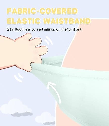 BAMBOO COOL Girls Underwear Breathable Moisture-Wicking 6-14Y Panties Lightweight Soft Sensory Friendly Briefs 6 Pack thumbnail 3