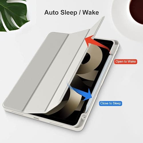 Akkerds Compatible with iPad Air 11 Inch Case 7th/6th Generation (M3/M2) 2025/2024, for iPad Air 5th/4th Generation Case 10.9 Inch 2022/2020 with Pencil Holder[Auto Sleep/Wake], Gray thumbnail 5