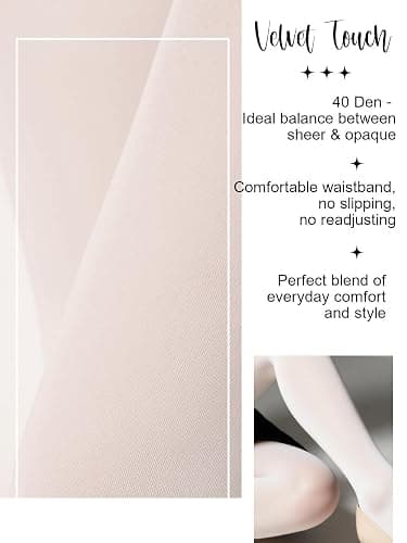 Charm and Attitude Tights for Women | Semi Opaque Pantyhose | Colored Stockings Nylons 40D thumbnail 4