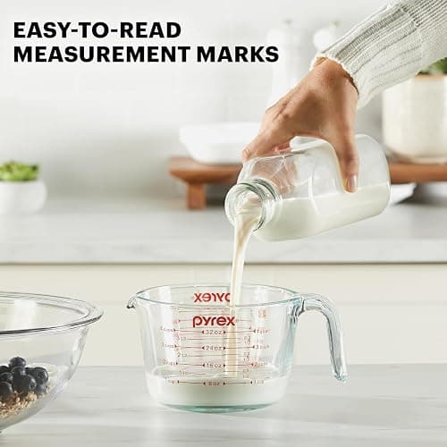 Pyrex Essentials (2-Pack) Glass Measuring Cups Set, (1 & 2 Cup) Measuring Cups For Prepping, Baking and Cooking, Preheated Oven, Dishwasher, Freezer, and Microwave Safe thumbnail 3