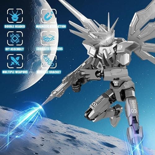 T13 Action Figure 2-Pack Set, Titan 13 Robot 3D Printed Already Assembled Collectible Toy with Dummy 13 Figure for 6 7 8 9 10 11 12 Years old Kids Gift, Titan13 & T-13 Model Kit for Kids & Adults thumbnail 6