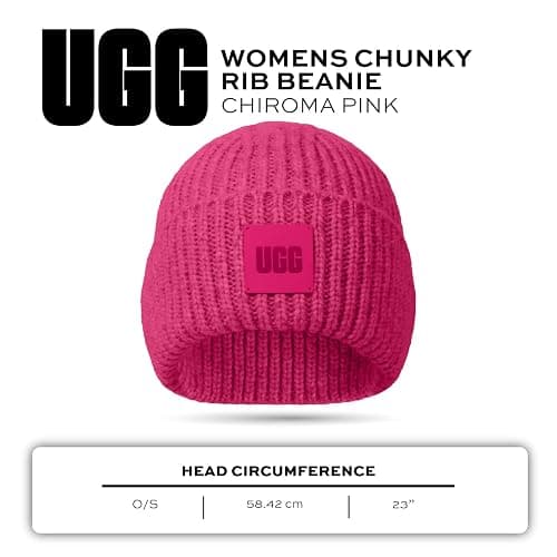 UGG Women's Chunky Rib Beanie with UGG Logo thumbnail 7