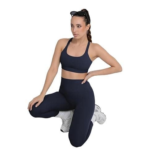 YITTY Active Women's Ultraluxe Strappy Medium Impact Bra, Athleisure, 4-Way-Stretch thumbnail 5