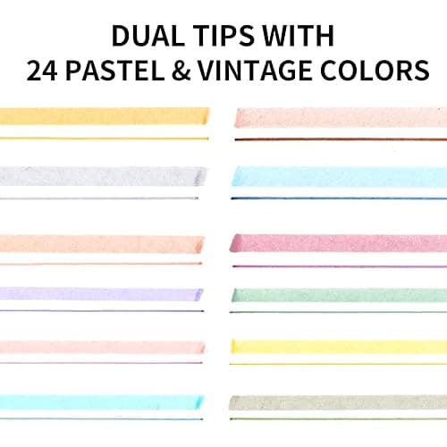 WRITECH Gel Pens Fine Point:0.5mm Silent Retractable Extra Fine Needle Point Smooth Writing Pen Dual Tip Highlighter Markers: Aesthetic Fine & Chisel Tip thumbnail 5
