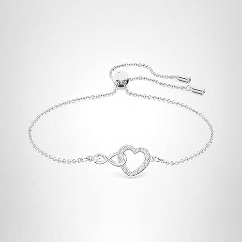 Swarovski Infinity Heart Jewelry Collection, Necklaces and Bracelets, Rose Gold & Rhodium Tone Finish, Clear Crystals thumbnail 7