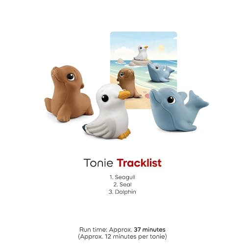 My First Tonies: Ocean Set - Seagull, Seal, and Dolphin Soft and Squeezable Audio Toy Figurines thumbnail 7