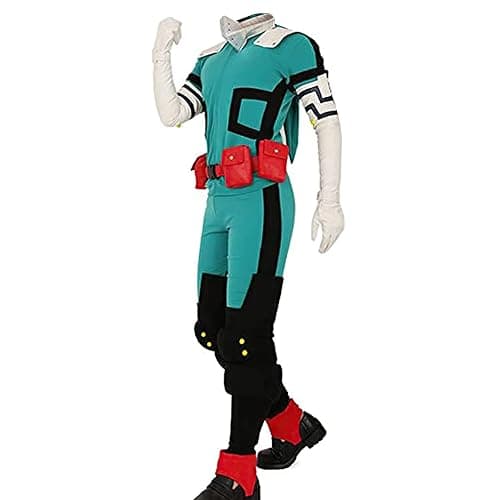 Puruuige my hero academia Cosplay Costume Set Midoriya Izuku Cosplay Outfits Set Cartoon Jumpsuit Bodysuits for Halloween for Kids and Adult thumbnail 3