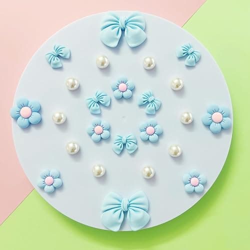Resin Pink Bow Shoe Charms for Girls, 24Pcs Cute Flower Accessories for Clog Sandals, Pearl Decoration for Women, DIY Party Favor thumbnail 5