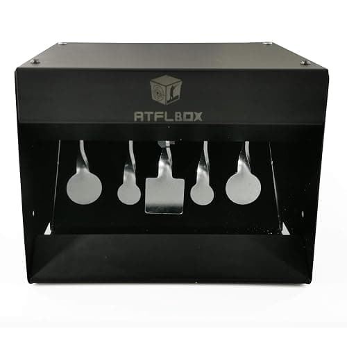 Atflbox Pellet Gun Target Trap Resets with Center Shot, Metal Airgun Rifle Bullet Trap Shooting Target for Backyard, Outdoor, Indoor - Image 1
