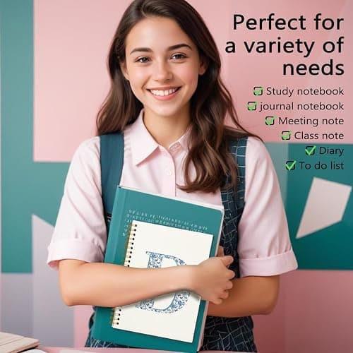 ShowDraven Blue Cute Initial Notebook Journal Diary Libretas Escolares D, Cute Preppy Aesthetic Personalized Notebook Gifts for Teen Girls Women Kids,Preppy Blue Aesthetic School Supplies for Girls 5.5x8.3 thumbnail 4