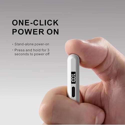 Stylus Pen for iPad 2025-2018 with LED Power Display, 15Mins Fast Charge,Tilt Sensitivity Pencil for iPad 10/9/8/7/6th,11th A16,Air 11/13 M2/M3,Pro 11/13 M4,Pro 12.9",Air 5/4/3,Mini 7/6/5(White) thumbnail 2