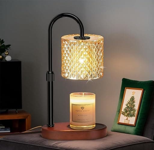 seenlast Electric Candle Lamp Warmer with Timer Dimmer, Adjustable Height, Candle Warmer Lamp for Christmas, Birthday, Coaster Home Decor Gift - Image 1
