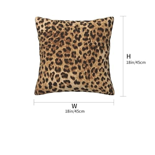 Leopard Print Pillow Covers 18x18 in Couch Cheetah Print Pillow Case Sets of 2 Modern Decorative Square Throw Pillows for Home Living Room Bedroom Bed Cushion Outdoor thumbnail 3