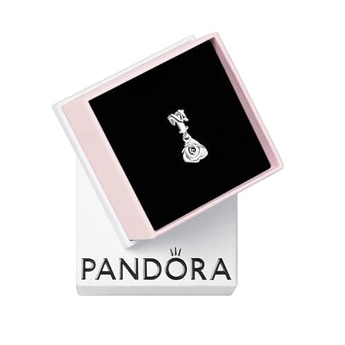PANDORA Moments Rose in Bloom Dangle Charm - Sterling Silver Charm - Gift for Women - Includes Gift Box - Image 1