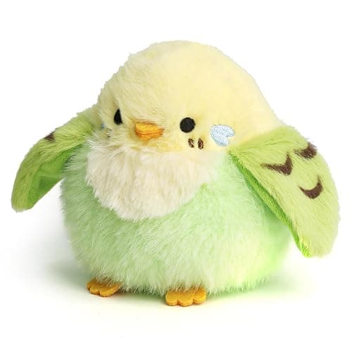 ABEARCAR 3.9 inches Parakeet Plush Toy Bird Stuffed Animal Plush Toy Holder Bag Pendant Party Christmas Birthday Valentine's Day Gifts Toys for Kids Girlfrends thumbnail 4