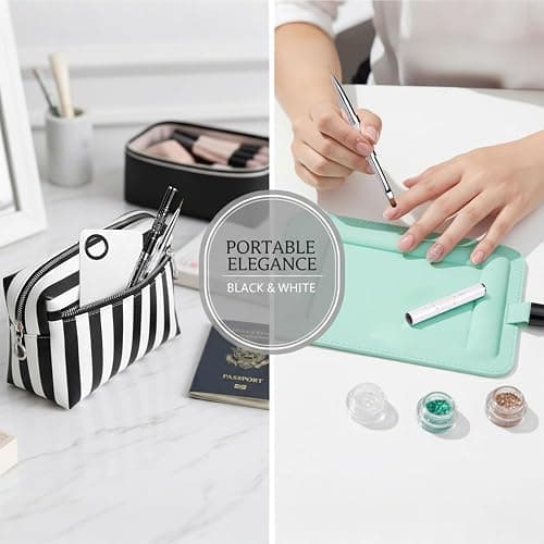 GEMSANVA Double Ended Nail Builder Gel Brush and Palette,French Gel Brush | Flat/Oval Nail Brushes,Liner Brush & Spatula,Nail Design Tools for Salon & DIY Use（3PCS） thumbnail 4