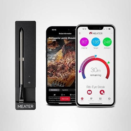 MEATER SE: Smart Bluetooth Meat Thermometer | Long-Range Wireless Probe for Oven, Grilling, Smoking, BBQ & Air Fryer | Dual Sensors & Guided Cook System | Black Charger thumbnail 10