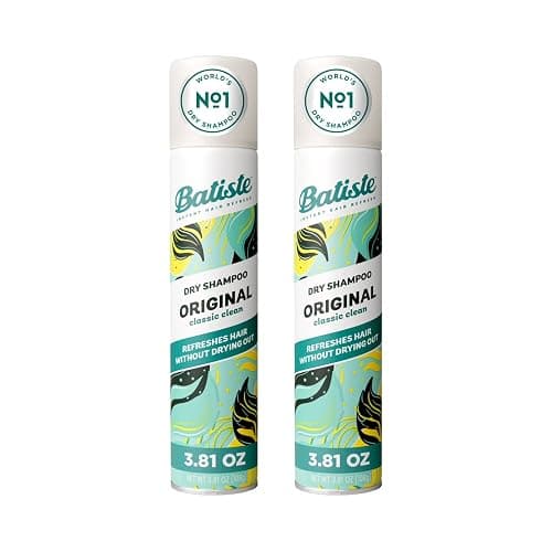 Batiste Original Dry Shampoo, Absorbs Oil & Grease, Classic Clean Scent, 3.81 oz. (Pack of 2) - Image 1