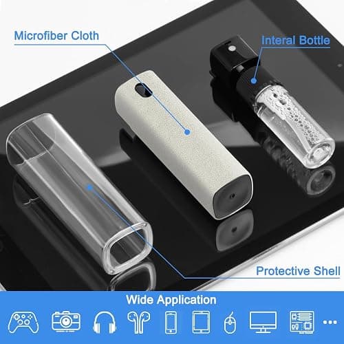 walrfid Car Screen Cleaner Spray, Electronic Touchscreen Mist Cleaning Brush Kit for TV, Laptop, iPad, iPhone, Cellphone, MacBook Pro, Tablet, PC, Computer, Monitor, LCD Screens, Eyeglasses - Cream thumbnail 2