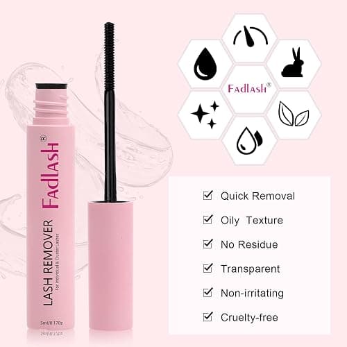 Cluster Lash Glue Remover 5 ML Lash Remover for Cluster Lashes Soothing Oil Lash Glue Remover Mascara Wand Eyelash Extension Remover Self Use at Home thumbnail 2