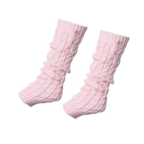 Lopsity Knitted Ribbed Stirrup Leg Warmers for Women, Girls, Ladies - Yoga and Dance - Image 1