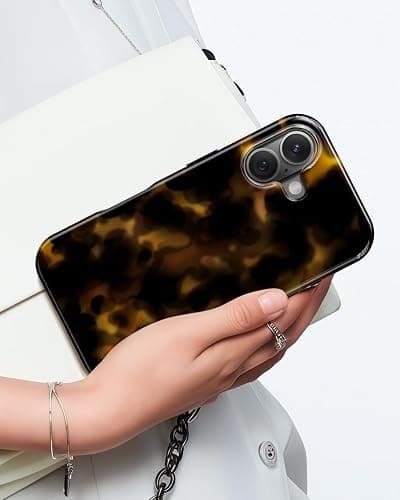 TAMUEL for iPhone 17 Case, Cute Aesthetic Tortoise Shell Phone Case, Compatible with Magsafe, Cheetah Leopard Print Brown Retro Turtle Amber Magnetic Slim Shockproof Protective Women Girl Men Cover thumbnail 8