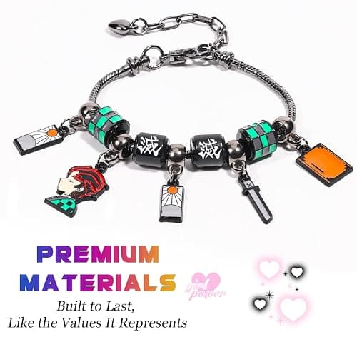 AICase for Demon Merch Slayer Gifts Inspired Bracelets Sword Cosplay Friendship Bracelets Coustume figure Outfit Shirt Poster Sticker Merchandise Gifts for Fans Birthday Christmas_384 thumbnail 3
