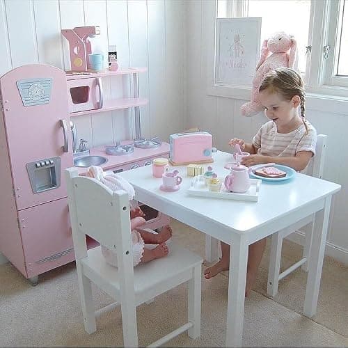 KidKraft Set Tostapane Giocattolo Pastello in Legno, Set Mini Elettrodomestici con Cibo Giocattolo per Cucina per Bambini, Accessori Cucina Bambini, 63374 thumbnail 5