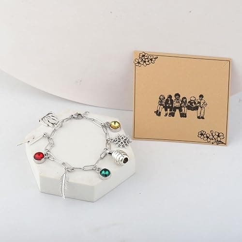 MAOFAED Japan Anime Charms Bracelet, Paperclip Chain Bracelet for Men Women, Anime Lover Gift(herolink) thumbnail 3
